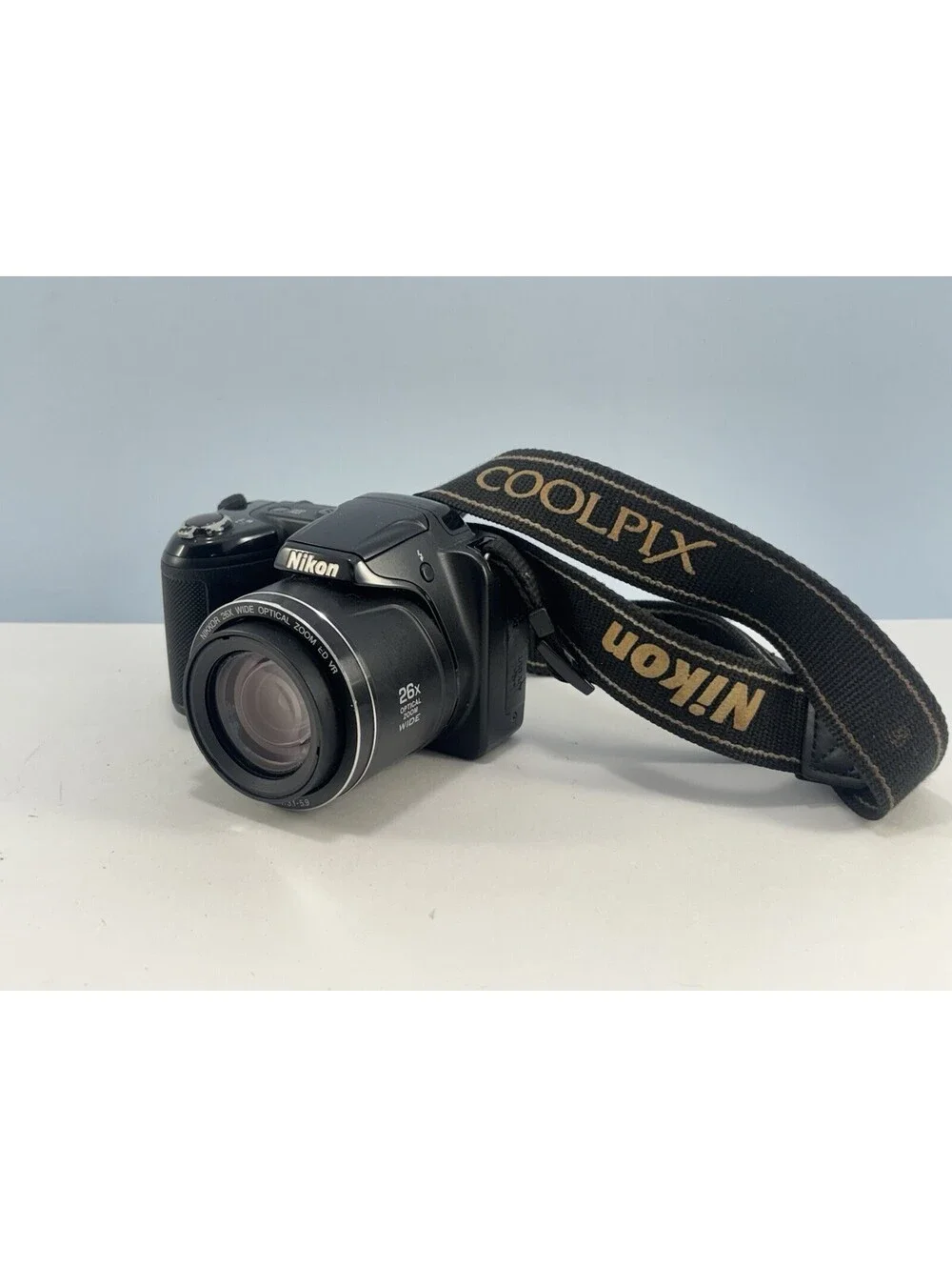 Nikon Coolpix L330 w/ Strap For Parts Or Repair - Missing Battery Door